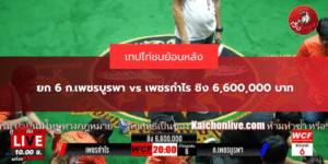 ยก 6 ก.เพชรบูรพา vs เพชรกำไร ชิง 6,600,000 บาท