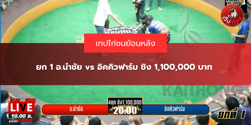 ยก 1 อ.นำชัย vs อิคคิวฟาร์ม ชิง 1,100,000 บาท