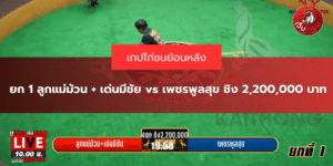 ยก 1 ลูกแม่ม้วน + เด่นมีชัย vs เพชรพูลสุข ชิง 2,200,000 บาท