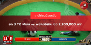 ยก 3 TK ฟาร์ม vs พยัคฆ์อีสาน ชิง 2,200,000 บาท